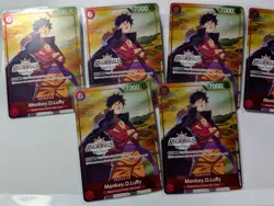 Monkey D Luffy P-001 Offline Regional 2024 Participant One Piece Card English x6 - Image 2