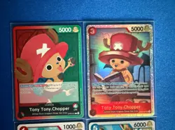 Tony Tony Chopper One Piece TCG 4-card lot OP08 Super Rare/Leader+more - PWE - Image 3