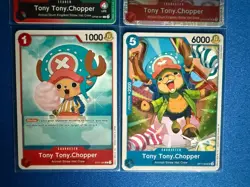 Tony Tony Chopper One Piece TCG 4-card lot OP08 Super Rare/Leader+more - PWE - Image 4