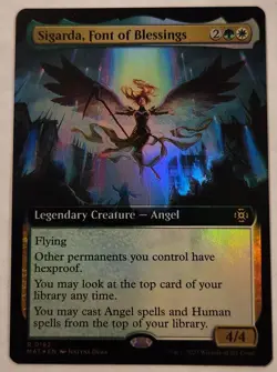 Sigarda, Font of Blessings MAT #182 Extended Art Rare Foil NM+ - Image 1