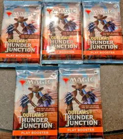 MTG Lot of 5 Outlaws of Thunder Junction Play Booster Packs- Magic the Gathering - Image 1