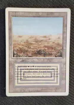 MTG Scrubland Revised Edition Dual Land Moderate Play - Image 1