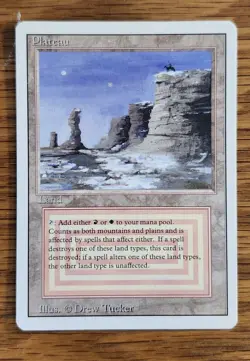 MTG Magic the Gathering Plateau Revised 3rd Edition Dual Land NM Condition - Image 3