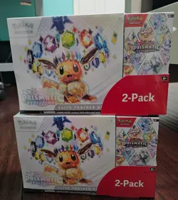 2x Pokemon TCG: Prismatic Evolutions ETB & Booster Bundle Costco 2-Pack LOT - Image 2
