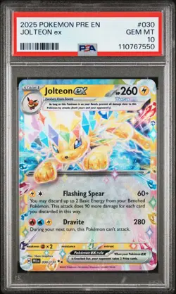 Jolteon Ex 030/131 PSA 10 Prismatic Evolutions 2025 Pokemon FREE SHIPPING! - Image 1