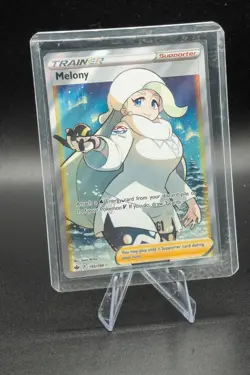 Pokemon Melony (Full Art) Ultra Rare SWSH06 Chilling Reign 195/198 LP Light Play - Image 5