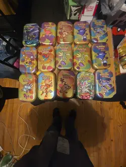 22- Empty Pokemon Mini Tins With Display Boxes - Image 1