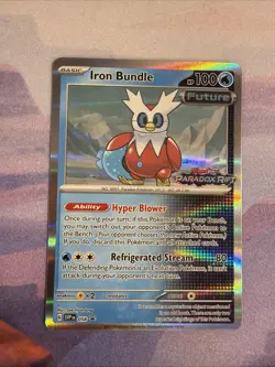 IRON BUNDLE SVP058 PARADOX RIFT POKEMON (PRE-RELEASE STAMPED PROMO HOLO, NM) - Image 1