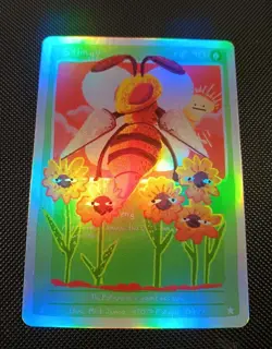 Pokepu Season 2 Holo Shtiingy BEEDRILL Pokemon Fan Art Mick Junco Artist - Image 1