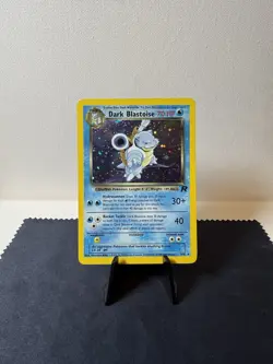 Pokemon TCG: Team Rocket Unlimited Dark Blastoise 3/82 Holo Rare - Swirl LP+/NM- - Image 2