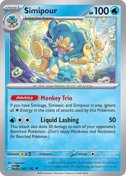 NM Pokemon Paradox Rift Simipour 042 - Image 1