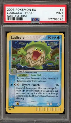 Pokemon Ludicolo EX Sandstorm Holo Rare #7 PSA 9 Mint - Image 1