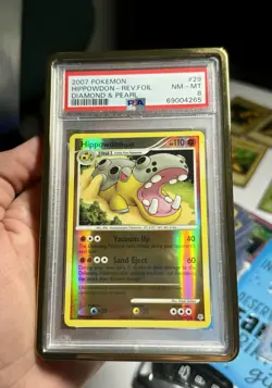 2007 Pokemon Diamond and Pearl Hippowdon Reverse Holo PSA 8 POP 3 - Image 1