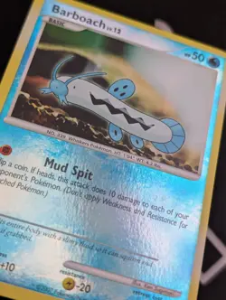 Barboach 72/123 Reverse Holo Mysterious Treasures Pokemon TCG - Image 2