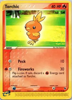 Torchic 73 EX Battle Stadium LP Pokemon TCG - Image 1