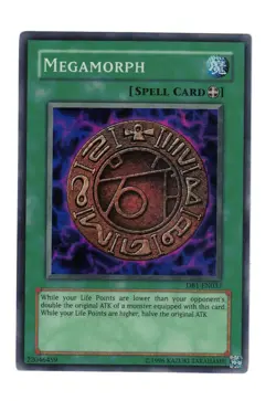 Yugioh- 1X Megamorph - Super Rare - Unlimited - DB1-EN037 - Near Mint - Image 1