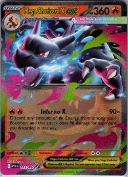 Mega Charizard X ex - 013/094 ME02: Phantasmal Flames - Pokemon Card - NM - Image 1