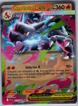 Mega Charizard X ex - 013/094 ME02: Phantasmal Flames - Pokemon Card - NM - Image 1