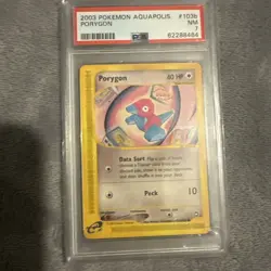 Pokemon 2003 Vintage Porygon Card Aquapolis, #103a/147 PSA 7 - Image 1
