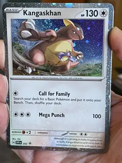 POKEMON KANGASKHAN SVP202 PROMO BLACK STAR COSMOS HOLOFOIL WITH SWIRL NM CARD - Image 1