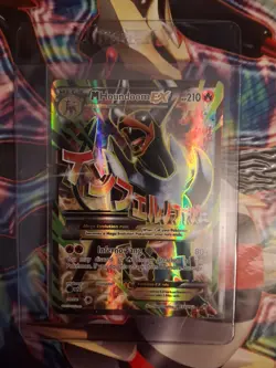 Pokemon TCG Mega-Houndoom-EX Holo Full Art Ultra Rare Card 154/162 - Image 1