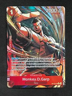 Monkey D. Garp Alt Art OP13-016 - One Piece English Card - Carrying on His Will - Image 1
