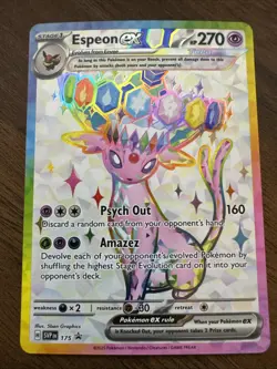 Pokemon Espeon ex SVP 175 Sv: Scarlet & Violet Promo Card Holo - Image 1