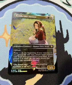 Aerith, Last Ancient (Borderless) (Chocobo Track Foil) MTG Magic Final Fantasy - Image 1