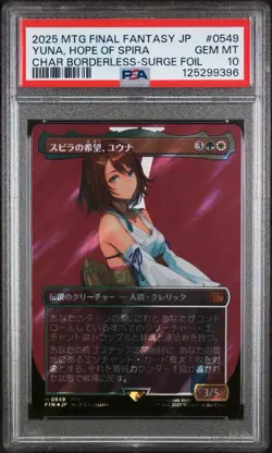 PSA 10 Magic the Gathering MTG Yuna, Hope of Spira Surge Foil 549 Final Fantasy - Image 1