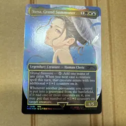 MTG Yuna, Grand Summoner NM EN Borderless Foil PROMO 0001 FINAL FANTASY EDH - Image 1