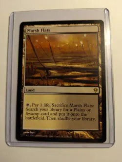 MTG Magic Marsh Flats Zendikar Fetch Land Rare NM - Image 1