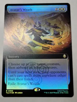 Avatar's Wrath -Extended Art Foil- Avatar: The Last Airbender TLA 365 mtg NM/M - Image 1