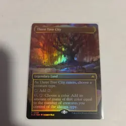 MTG BLB Three Tree City Autumn (Borderless) 0339 Near Mint Foil​​ Bloomburrow NM - Image 1