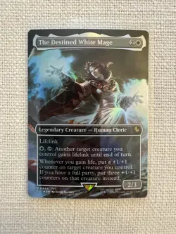 The Destined White Mage Borderless Foil R0444 Final Fantasy MTG NM - Image 1