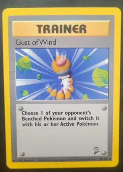 120/130 Gust of Wind, Base set 2, Common, Vintage Pokemon 1999 NM - Image 1
