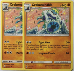 POKEMON 2X CRABOMINABLE 105/214 UNBROKEN BONDS RARE NEAR MINT - Image 1