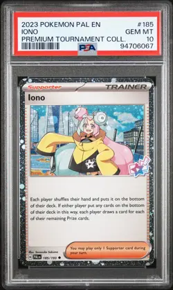 PSA 10 - POKEMON - PALDEA EVOLVED 185 IONO | PREMIUM COLL. TOURNAMENT - POP 65 - Image 1
