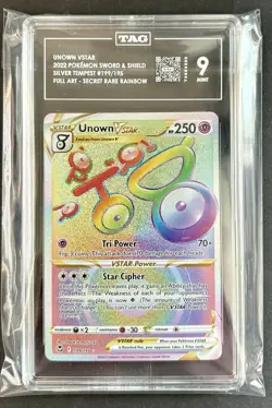 Uknown VSTAR 199/195 Pokemon 2022 Sword And Shield- Full Art Secret Rare TAG 9 - Image 1