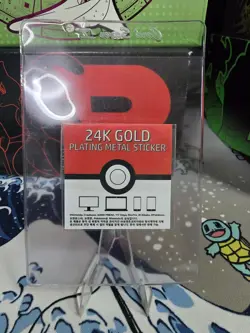 Pokemon Charmander 24kt Gold Plated Sticker Striking Popping Candy NM - Image 3