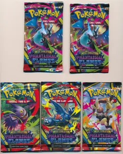 POKEMON TCG MEGA EVOLUTION PHANTASMAL FLAMES SEALED BOOSTER 5 PACK LOT C - Image 1