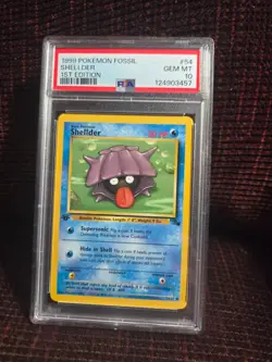 Pokemon Fossil 1st Edition Shellder PSA 10 - Image 1