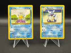 Squirtle and Wartortle, Pokemon Base Set - 1999 - MP - Image 1