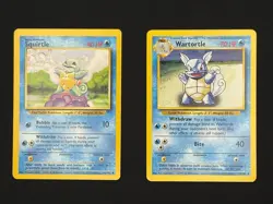 Squirtle and Wartortle, Pokemon Base Set - 1999 - MP - Image 3