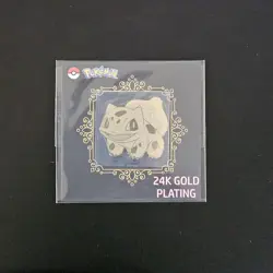 24k Gold Plated Pokemon Bulbasaur Sticker Pack Fresh - Image 1