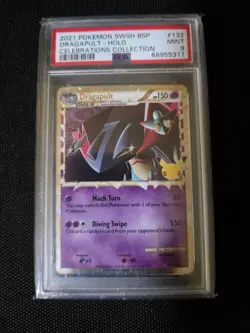 PSA 9 Dragapult Celebrations Holo Promo Prime SWSH132 BSP Pokemon Mint - Image 1