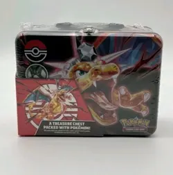 Charizard LUNCHBOX TREASURE CHEST TIN POKEMON COLLECTIBLE - Image 1