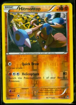 Pokemon HITMONTOP 49/111 - XY Furious Fists Rev Holo MINT - Image 1