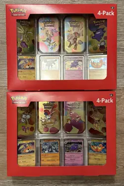 LOT OF 2 New Pokemon Scarlet and Violet 151 Mini Tins 4 Packs Sam’s Club Sealed! - Image 1