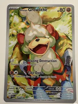 Pokemon Twilight Masquerade Hisuian Growlithe 181/167 NM - Image 1