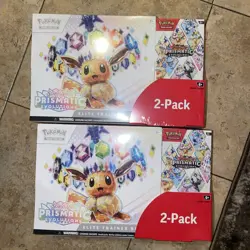 Pokemon Prismatic Evolutions Elite Trainer Box + Booster Bundle ~ Costco 2 Pack - Image 1